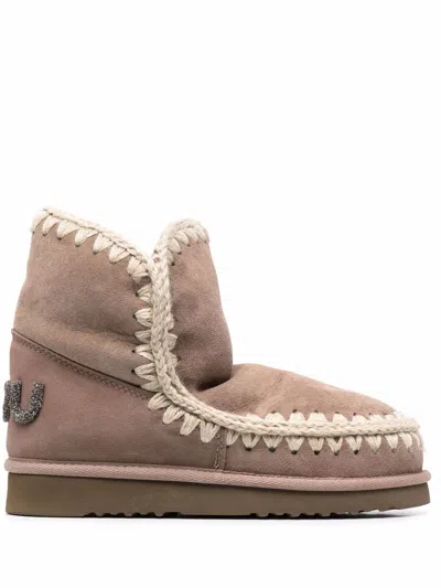 Mou Eskimo 18 Glitter Logo Boots In Black