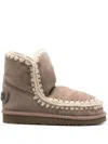 Mou Eskimo 18 Glitter Logo Ankle Boots In Grey