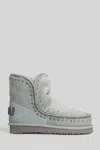 Mou Eskimo 18 Low Heels Ankle Boots In Gray