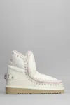 Mou Eskimo 18 Low Heels Ankle Boots In White