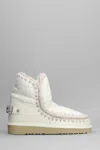 Mou Eskimo 18 Low Heels Ankle Boots In White
