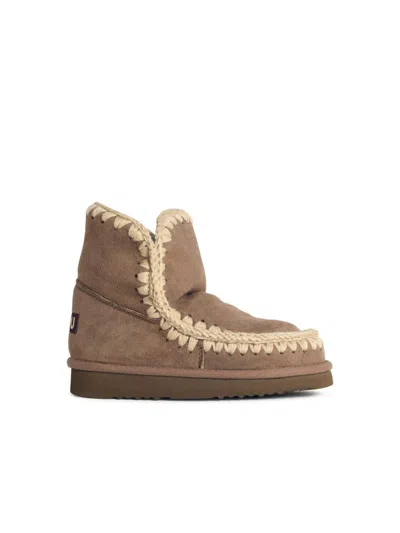 Mou 'eskimo 18' Mole Suede Ankle Boots In Neutral