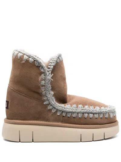 MOU ESKIMO 18 OVERSTITCH ANKLE BOOTS