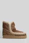 Mou Eskimo 18 Ponyskin Low Heels Ankle Boots In Animalier Pony Skin In Multi
