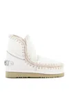 Mou Eskimo 18 Low Heels Ankle Boots In Blanco