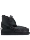Mou Eskimo 18 Rhinestones Logo Shoes In Black