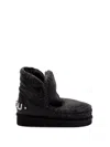 Mou Eskimo 18 Rhinestones Logo Shoes In Black