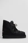 Mou Eskimo 18 Scoubidoo Low Heels Ankle Boots In Black Leather In Black