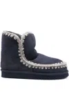 Mou Eskimo 18 Double Face Sheepskin Boots In Blue