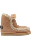 Mou Eskimo 18 Suede Appliqué Boots In Brown
