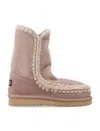 Mou Shearling-lined Suede Eskimo Boots In Pink