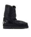 Mou Ankle Boots With Plush Sheep Leather Lining In Black