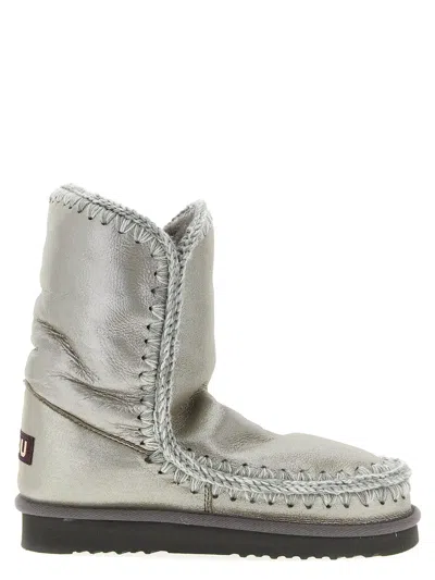 Mou 'eskimo 24' Ankle Boots In Silver