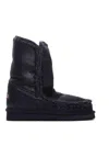 Mou Ankle Boots With Plush Sheep Leather Lining In Black