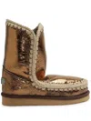 Mou Flat Ankle Boots  Woman Color Brown In Gold