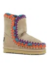Mou Eskimo Contrast-stitching Snow Boots In Brown