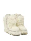 Mou Eskimo 24 Checkiang Fur Ankle Boots In White