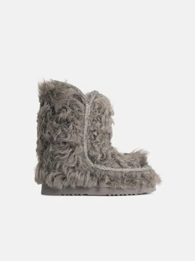 Mou 'eskimo 24' Grey Sheepskin Ankle Boots In Multi