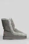 Mou Eskimo 24 Low Heels Ankle Boots In Gray