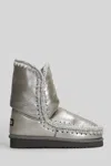 Mou Eskimo 24 Low Heels Ankle Boots In Grey Glitter In Multi