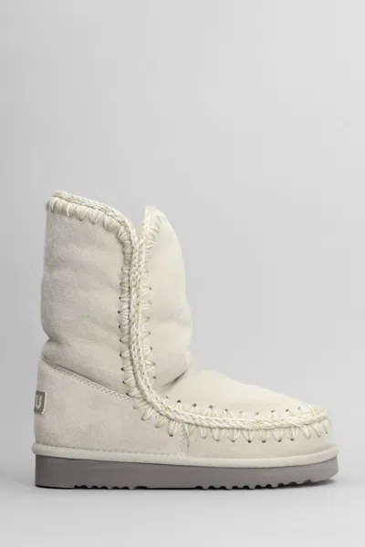 Mou Eskimo 24 Low Heels Ankle Boots In Neutral