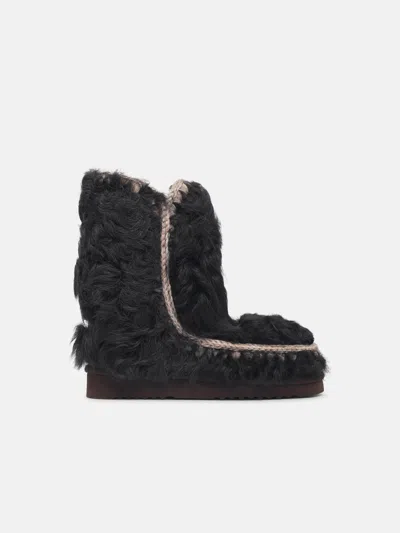 Mou 'eskimo 24' 'mocha' Fur Ankle Boots In Blue