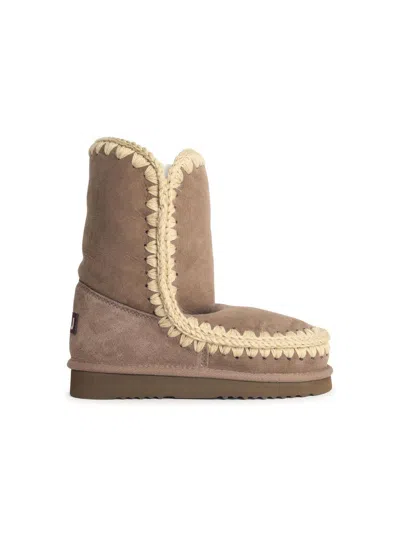 Mou 'eskimo 24' Mole Suede Ankle Boots In Neutral