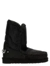Mou Ankle Boots With Plush Sheep Leather Lining In Black