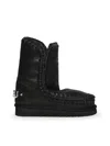 Mou Ankle Boots With Plush Sheep Leather Lining In Black