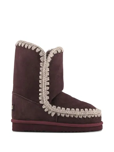 Mou Eskimo 24 Sheepskin Boots In Burgundy