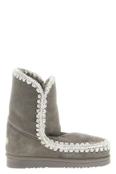 Mou 'eskimo 24 Suede' Ankle Boots In Gray