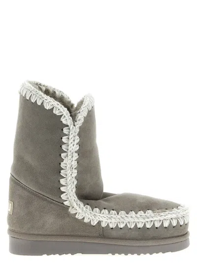 Mou 'eskimo 24 Suede' Ankle Boots In Gray