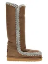 Mou Eskimo 40 Low Heels Boots In Beige
