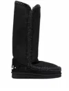 Mou Eskimo 40 Rhinestones Logo Boots In Black