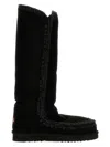 Mou Eskimo 40 Boots With Metallic Finishes In Black