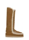 Mou Woven Detail Boots In Brown