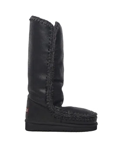 Mou Eskimo 40 In Leather In Black
