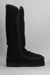 Mou Eskimo 40 Boots With Metallic Finishes In Black