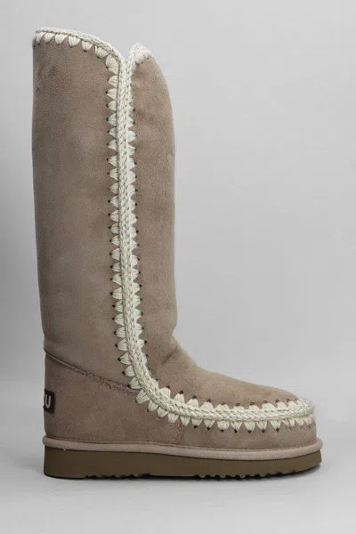 Mou Eskimo 40 Low Heels Boots In Brown