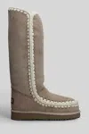 Mou Eskimo 40 Low Heels Boots In Gray