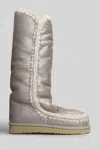 Mou Eskimo 40 Low Heels Boots In Silver