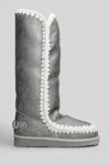 Mou Eskimo 40 Low Heels Boots In Gray