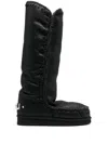 Mou Eskimo 40 Rhinestone-logo Boots In Black