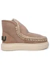 Mou Glitter Logo Eskimo Bold Sneakers In Beige