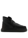 Mou Mini Eskimo Platform Boot In Black Suede