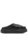 Mou Eskimo Bold Clog Slipers In Black