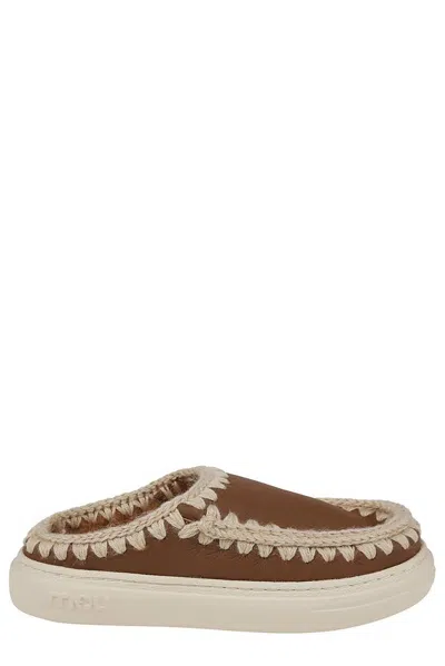 Mou Brown Bold Loafers In Nucog Nubuck Cognac