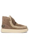 Mou Eskimo Sneakers Ankle Boots In Camel Color