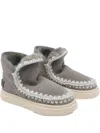 Mou Eskimo Bold Glitter Logo Sneakers In Gray