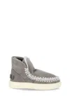 Mou Logoed Ankle Boots In Grey